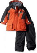 London Fog Infant Boys Orange & Black Snowsuit Size 12M 18M 24M