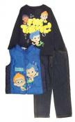 Bubble Guppies Toddler Boys Puffer Vest 3pc Pant Set Size 2T 3T 4T 5T