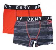 DKNY Boys' Red & Black 2 Pack Performance Boxer Brief Size S M L XL