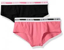 Diesel Girls Black & Pink Two-Pack Hipsters Size S M L