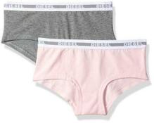 Diesel Girls Gray & Pink Two-Pack Boy Short Panties Size S M L