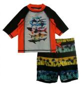 P.S. from Aeropostale Boys Palm Tree Rashguard Swim Set Size 2T 3T 4T 4 5 6 7