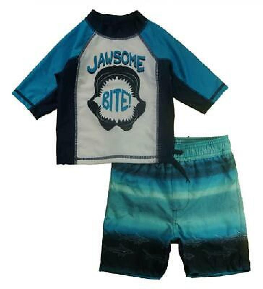 P.S. from Aeropostale Boys Jawesome Rashguard Swim Set Size 2T 3T 4T 4 5 6 7