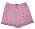 Love To Sleep Women's White/Pink 2 Pack Lace Detail Pajama Shorts Size S M L XL