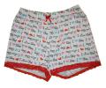 Love To Sleep Women's White/Pink 2 Pack Lace Detail Pajama Shorts Size S M L XL