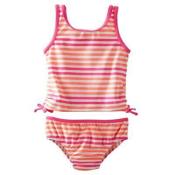 Osh Kosh Infant Girls Multi Color Striped Two Piece Swimsuit Size 12M $32