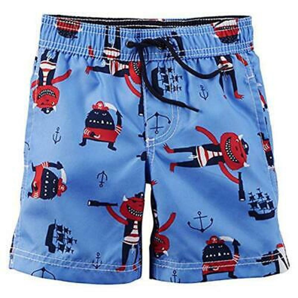 Osh Kosh B'gosh Toddler Boys Blue Printed Swim Short Size 2T 3T