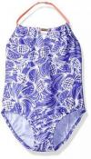 Osh Kosh B'gosh Girls Lavender Printed One-Piece Swimsuit Size 2T 3T 4T 4 5 6 6X