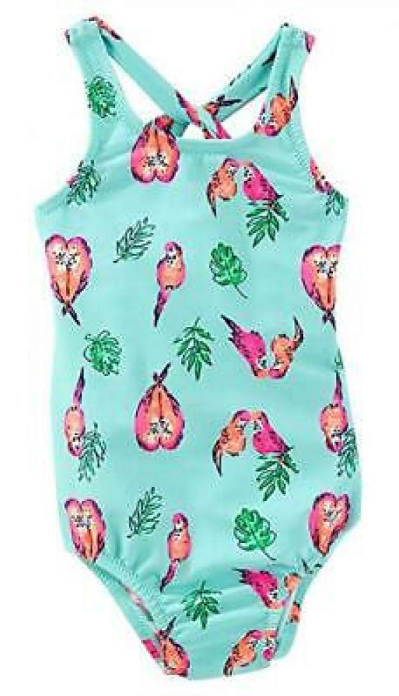 Osh Kosh B'gosh Girls Turquoise One-Piece Swimsuit Size 4 5 6 6X