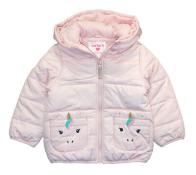Carter's Girls Pink Unicorn Mid-Weight Outerwear Coat Size 2T 3T 4T 4 5/6 6X
