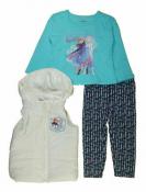 Frozen 2 Toddler Girls Vest 3pc Legging Set Size 2T 3T 4T