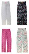 Emme Jordan Women's Printed Four-Pack Pajama Pants Size S M L XL