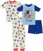 Sonic The Hedgehog Boys 4pc Pajama Set Size  4 6 8 10 