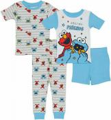 Sesame Street Toddler Boys 4pc Pajama Set Size 2T 3T 4T