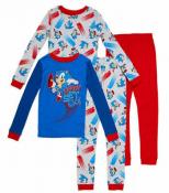 Sonic The Hedgehog Boys L/S 4pc Pajama Pant Set Size 6 8 10