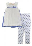 Juicy Couture Little Girls 2pc White Tunic & Legging Set Size 6