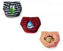 Kiko & Max Infant Boys Three Reusable Absorbant Swim Diaper Size S M L