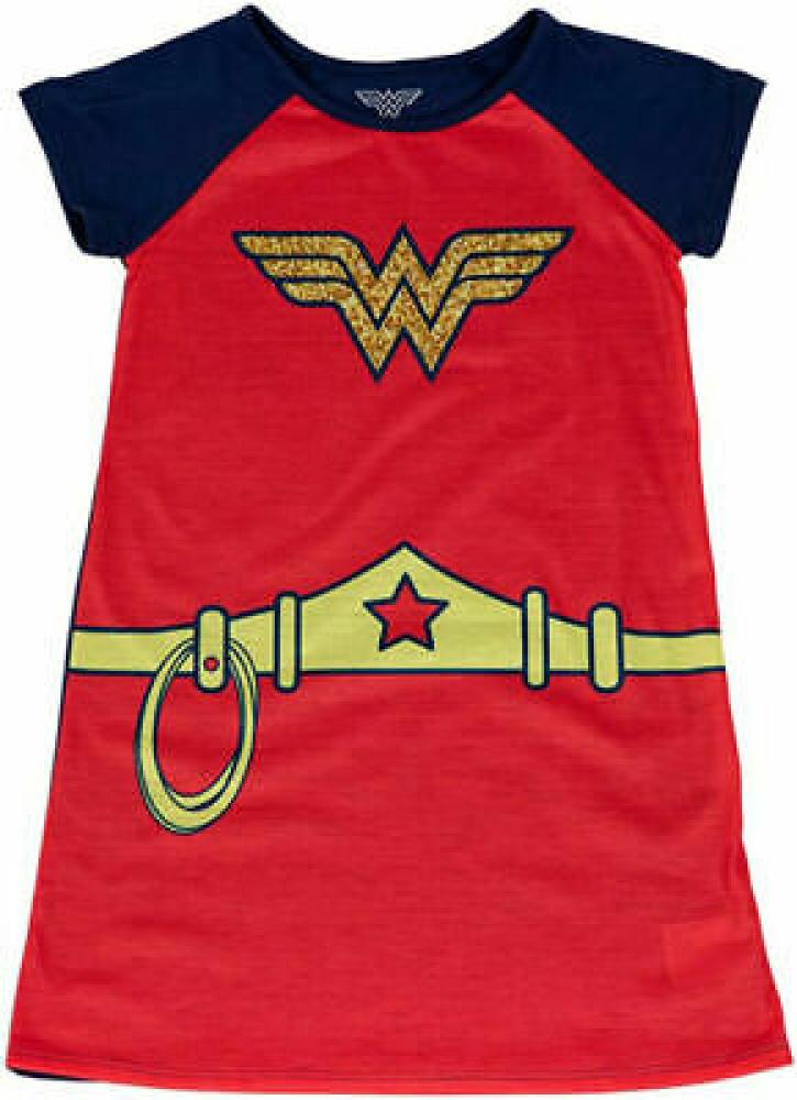 Wonder Woman Girls S/S Pajama Nighgown Size 4/5 6/6X 7/8 10/12
