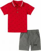 Calvin Klein Infant Boys S/S Red Polo 2pc Short Set Size 12M 18M 24M $50
