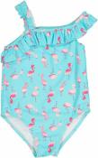 Kiko & Max Infant Girls Blue Flamingo One-Piece Swimsuit Size 12M 18M 24M