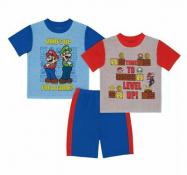 Super Mario Boys Time To Level Up Three-Piece Pajama Set Size 4 6 8 10