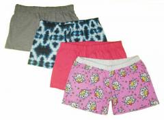 Pajama R Us Women's Assorted Color 4 Pack Pajama Shorts Size S M L XL
