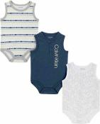 Calvin Klein Infant Boys 3pc Bodysuits Red/Black Size 0/3M 3/6M 6/9M 12M 18M