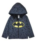 Batman Boys Caped Jeresy Lined Windbreaker Jacket Size 2T 3T 4T 5T 4 5 6 7
