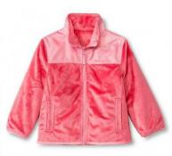 Weather Tamer Toddler Girls Coral Reversible Fleece Jacket Size 2T 3T 4T 5T