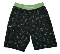 Quiksilver Big Boys Black Printed Swim Board Short Size Medium (12)
