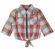Coogi Girls Plaid Button Up Shirt Size 4 6X $36
