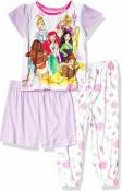 Disney Princess Toddler Girls S/S Three-Piece Pajama Set Size 2T 3T 4T