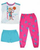 Space Jam Girls S/S Three-Piece Pajama Set Size 4 6 8 10