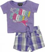 Coogi Toddler Girls Purple Top 2pc Short Set Size 4T $50