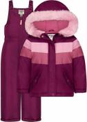 Osh Kosh B'gosh Girls  Burgundy & Pink 2pc Snowsuit Size 2T 3T 4T 