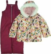 Carter's Girls Floral 2pc Snowsuit Size 4 5/6 6X