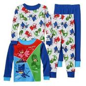 PJ Masks Toddler Boys 4pc Snug Fit Pajama Pant Set Size 2T