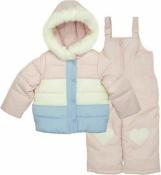 Carter's Girls Pink & Blue 2pc Snowsuit Size 2T 3T 4T 4 5/6 6X