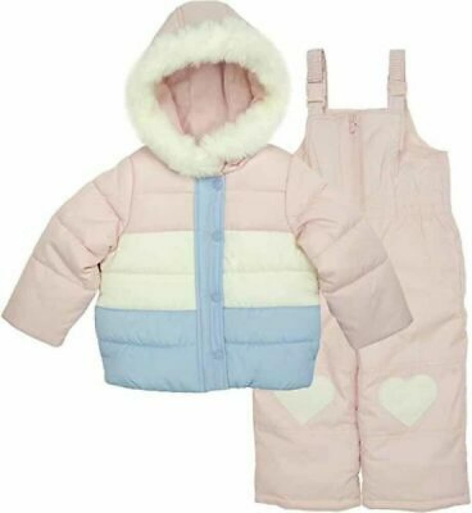 Carter's Girls Pink & Blue 2pc Snowsuit Size 2T 3T 4T 4 5/6 6X
