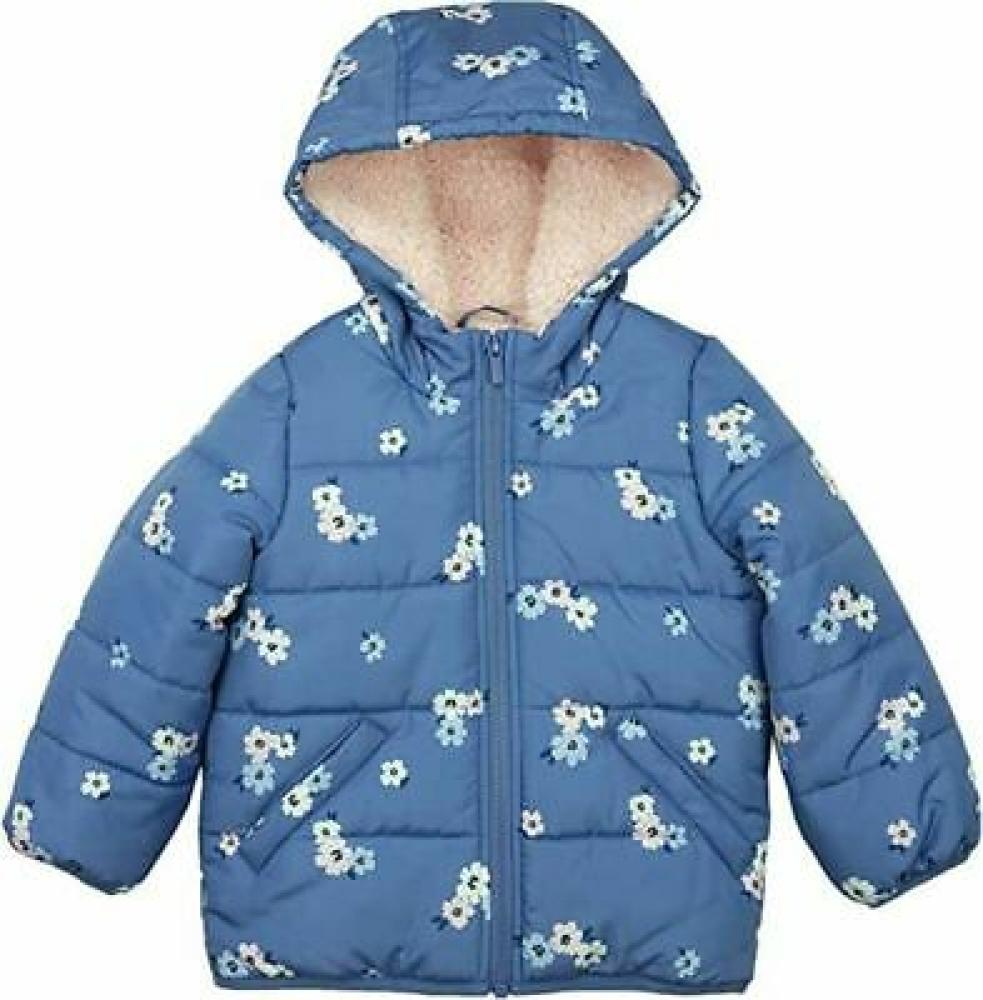 Carter's Girls Blue Floral Puffer Jacket Size 2T 3T 4T 4 5/6 6X