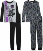 Black Panther Boys 4pc Pajama Pant Set Size 4 6 8 10