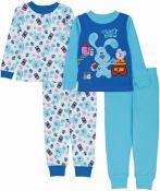 Blue's Clues Toddler Boys 4pc Pajama Pant Set Size 2T 3T 4T 