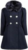 Rothschild Girls Dressy Coat with Faux Fur Trim Size 7/8 10/12 14 16