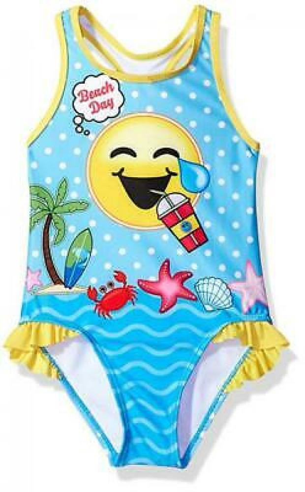 Emojination Toddler Girls  One-Piece Swimsuit Size 2T 3T 4T