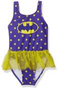 Batman Toddler Girls Purple One-Piece Swimsuit Size 2T