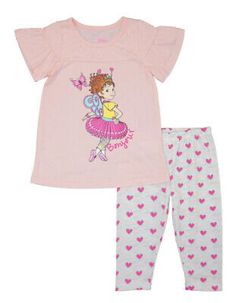 Fancy Nancy Girls Bonjour 2pc Capri Legging Set Size 2T 3T 4T 4 5 6 6X