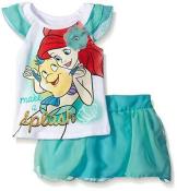 Little Mermaid Girls S/S Top 2pc Scooter Set Size 4 5 6 6X