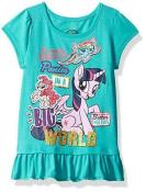 My Little Pony Toddler Girls S/S Teal Character Print Top Size 2T 3T 4T