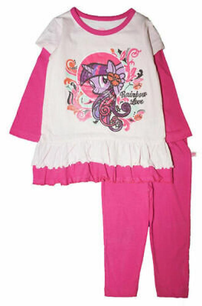 My Little Pony Toddler Girls L/S Pink Tunic 2pc Legging Set Size 2T 3T