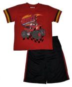 Blaze and The Monster Machine Boys Red Blaze Top 2pc Short Set Size 4 5 6 7